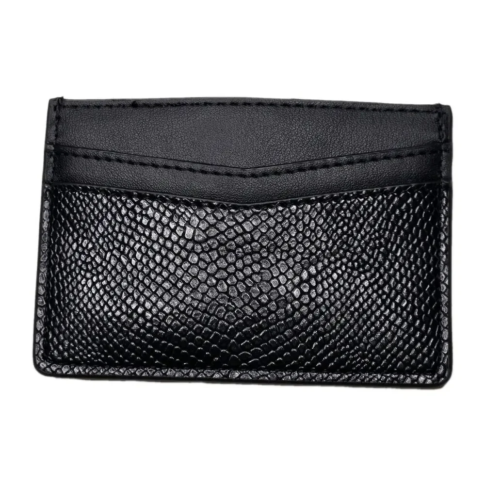 Tote & Carry Black Python Print Card Holder Wallet New with Tags